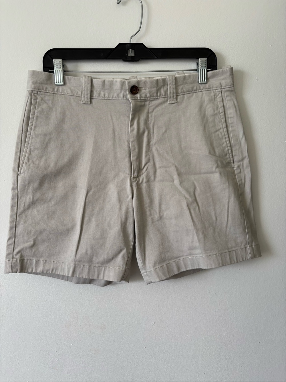 J. Crew Beige Flat-Front Chino Shorts